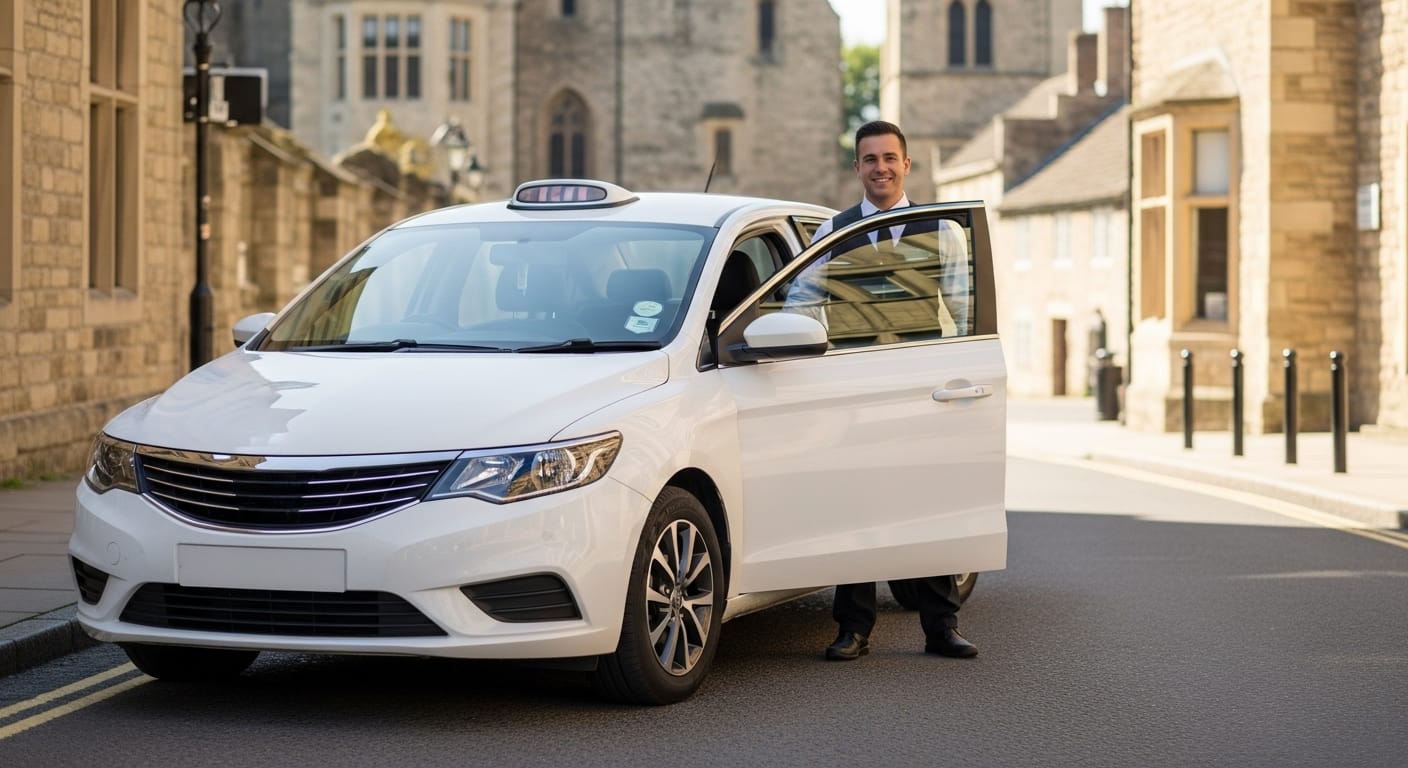 A professional and reliable Durham City Cabs taxi ready to provide comfortable transport in historic Durham.